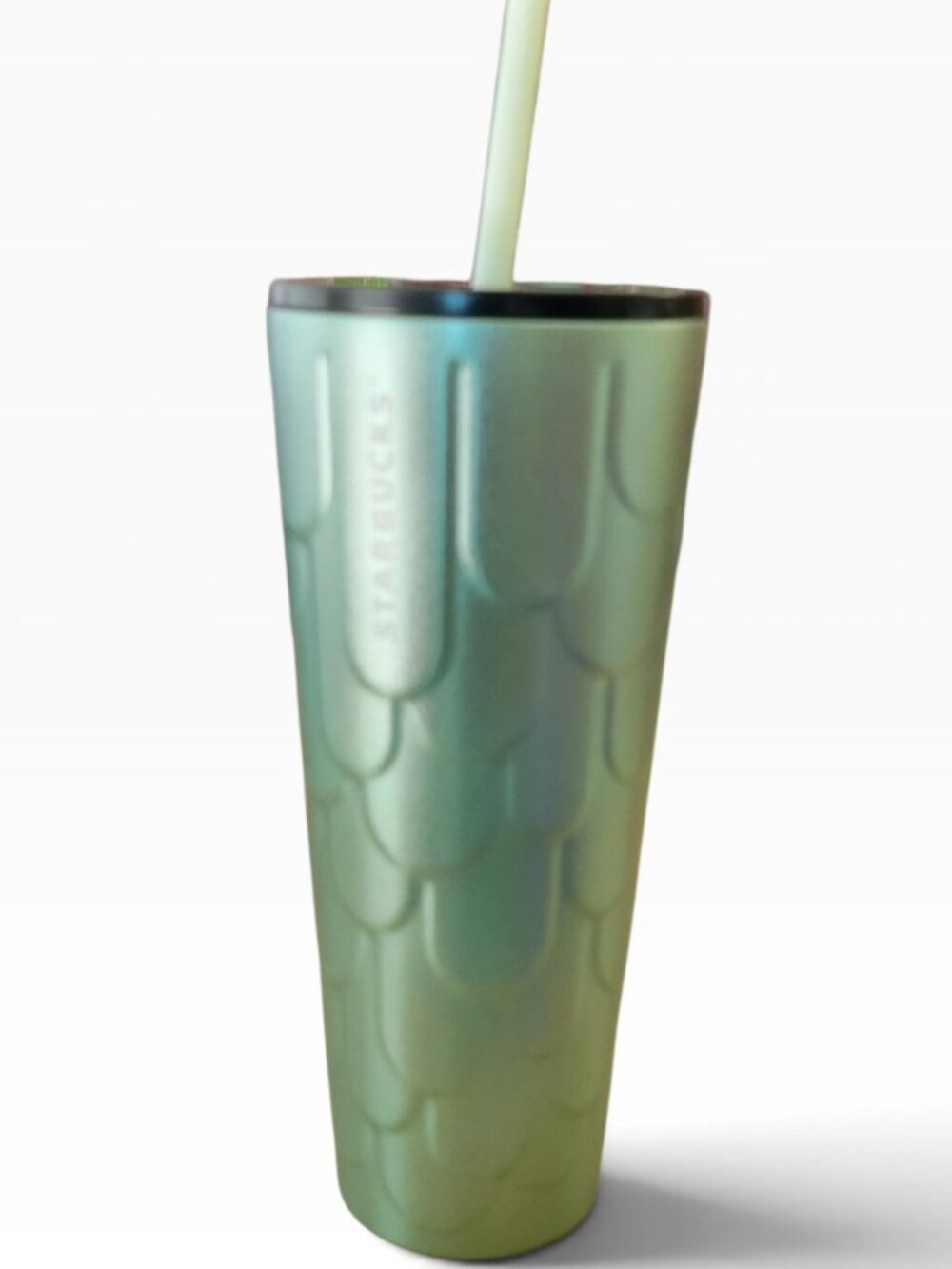 Starbucks Green Metallic Mermaid Scales Stainless Steel Tumbler (24 oz)